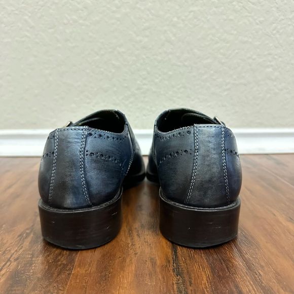 DONALD J. PLINER CMONK Double Monk Strap Dress Shoes Blue ITALY MADE - Picture 6 of 10